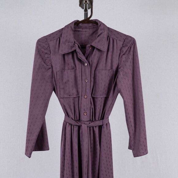 Vintage handmade 70s midi dress size S - Picture 4 of 9